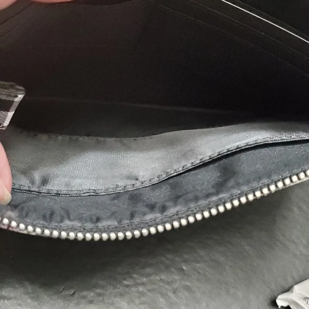 Guess black and pink large wristlet